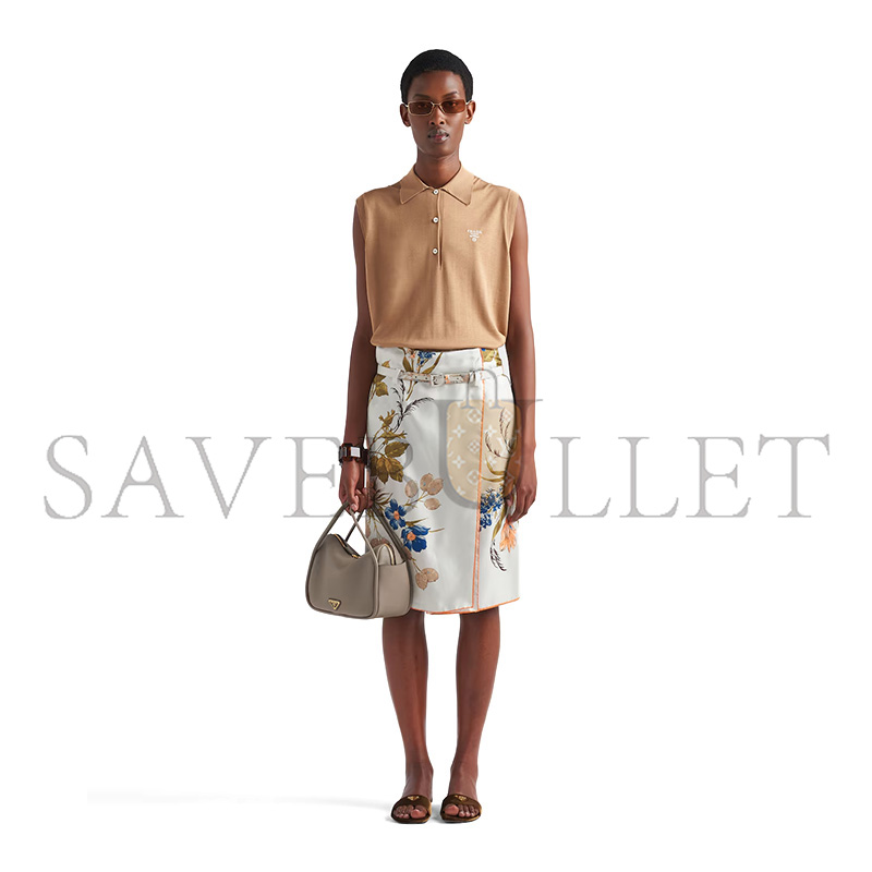 Pra*a darling leather handbag 1ba451 (25*18*10.5cm)